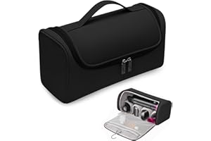 Linpr Hair Dryer Travel Case, Portable Hairdryer Storage Bag with Hanging Hook, Waterproof Hair Dryers Organizer Bags