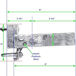 Commercial Single GATE Strong Arm Latch for