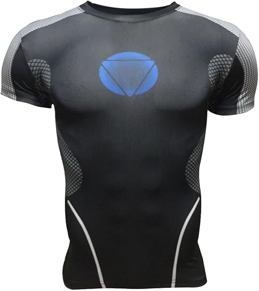 Camiseta Manga Corta Compresion Hombre Fitness para Correr, Pesas ...