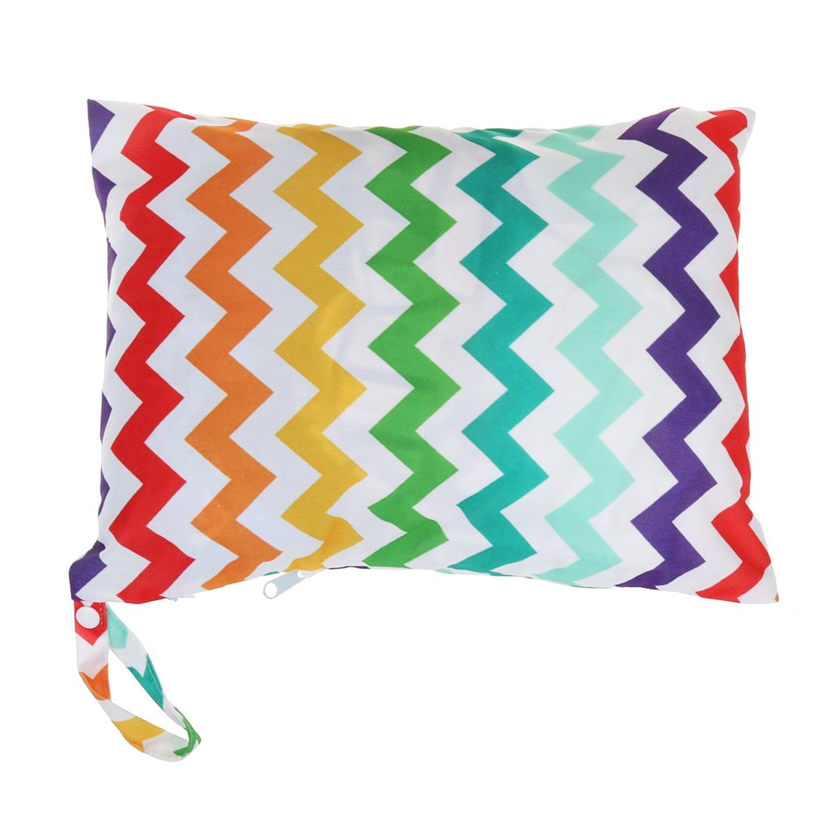 FENICAL Diaper Bag for Stylish Moms, Infant Diaper Bag Waterproof Resuable Nappy Bag Wet Dry Baby Diaper Pouch with Dual Zipper Rainbow