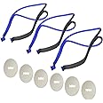 3-Pack P10 Replacement Headgear Strap Compatible with ResMed Airfit P10 Nasal Pillow Mask with 6 Clips Blue Color