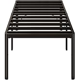 Yicensen 22 Inch High Twin Bed Frames with Rounded Corner Legs, Heavy Duty Metal Twin Size Platform Bed Frame No Box Spring Needed, Easy Assembly, Noise Free, Black