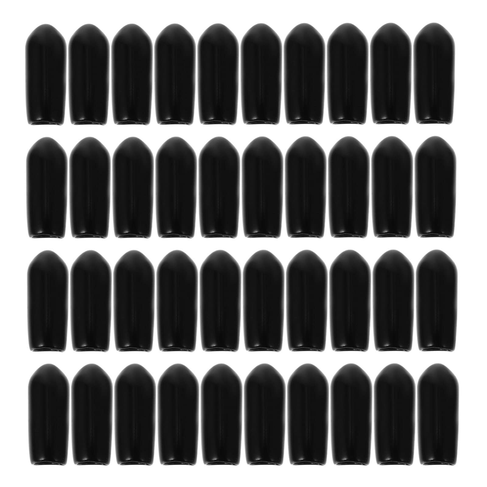 EXCEART 100pcs Headband Rubber End Caps Hair Hoop Replacement Cap Cover Hair Band Tube Caps Screw Thread Protectors Safety Cover DIY Hair Accessories 5MM, Black, 1.7X0.5cm (70165EO3FGLT111U08AEB8)
