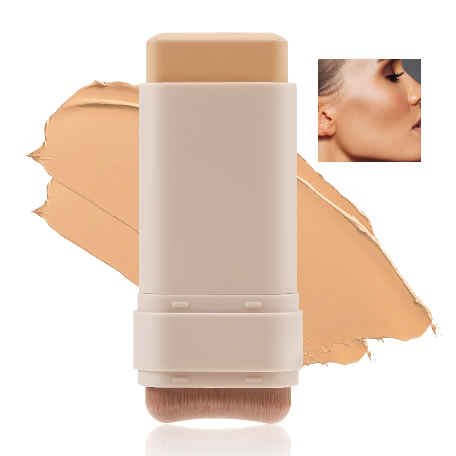 Photo 1 of AFGHOUZ Matte Foundation Stick - Full Coverage Concealer And Contour Stick With Built In Applicator