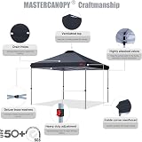 MasterCanopy Durable Ez Pop-up Gazebo 3x3M Black with Roller Bag view 3