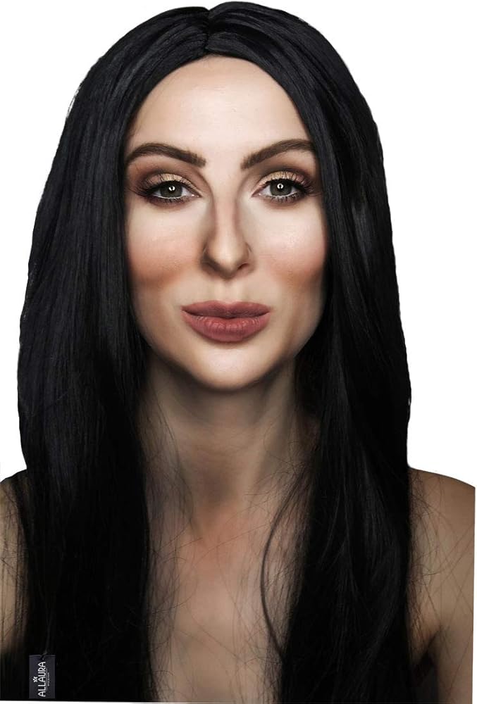 Amazon Com Allaura 70 S Cher 32 Extra Long Black Straight Wig