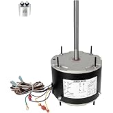 ORM5458 Condenser Fan Motor Replaces A.O. Smith Century ORM5458 1/3-1/6HP | Multi-Horsepower Blower Fan Motor Reversible Rotation 1075RPM 208-230V 2Amps 48Y Frame Include Capacitor Leungoo