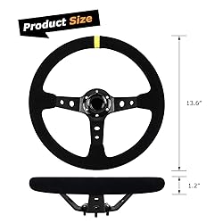 VOONKE Universal Racing Steering Wheel,13.6" Grip