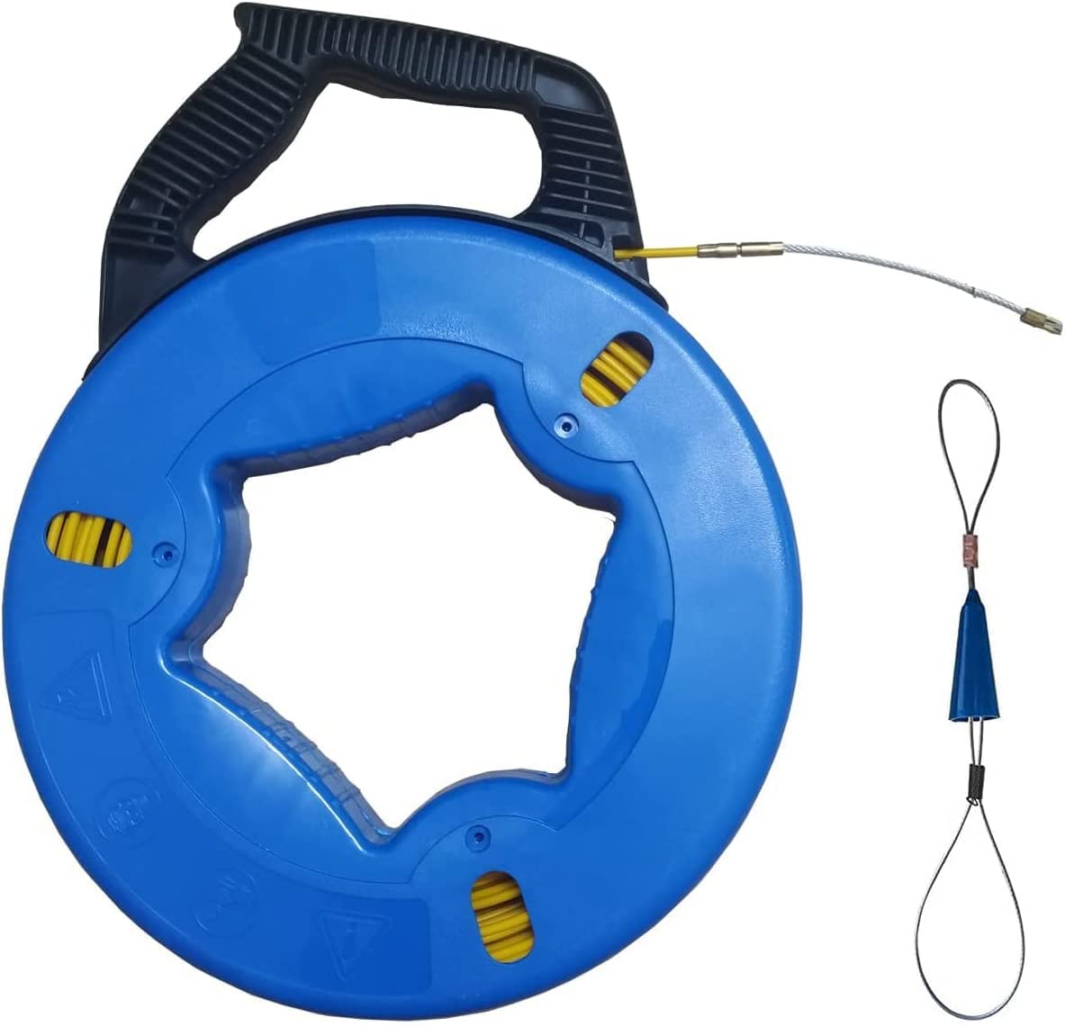 Photo 1 of Fish Tape Steel Wire Puller 4mm 67-Foot With a wire storage caseWire-through tool Twist-shaped wire for wiring, and incoming lines in the attic, etc Dual Range for Broad Application[4mm 67-Foot]