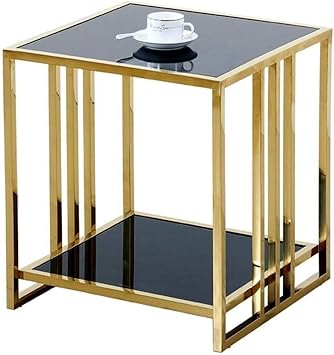 Amazon Com Perfect Furniture Bedroom Bedside Table Black Tempered Glass Sofa Table Home Hotel Office Side Table Waterproof And Easy To Clean Color Black Size 404040cm Furniture Decor