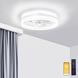 VOLISUN Low Profile Ceiling Fans with Lights and