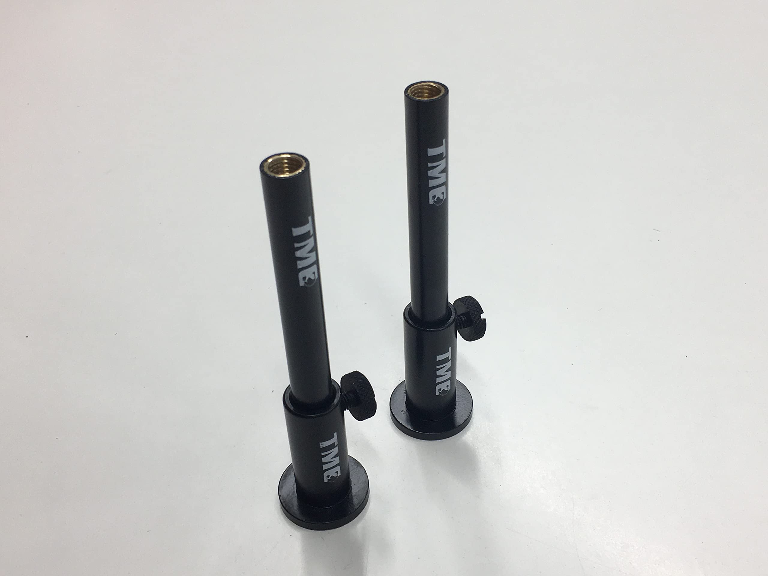 TMC 2 x Anodized Aluminium Stage stands with locking nuts, with 2 x 5 inserts. Carp