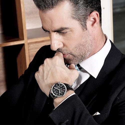 LIGE Men's Watches Fashion Chronograph Stainless Steel Waterproof