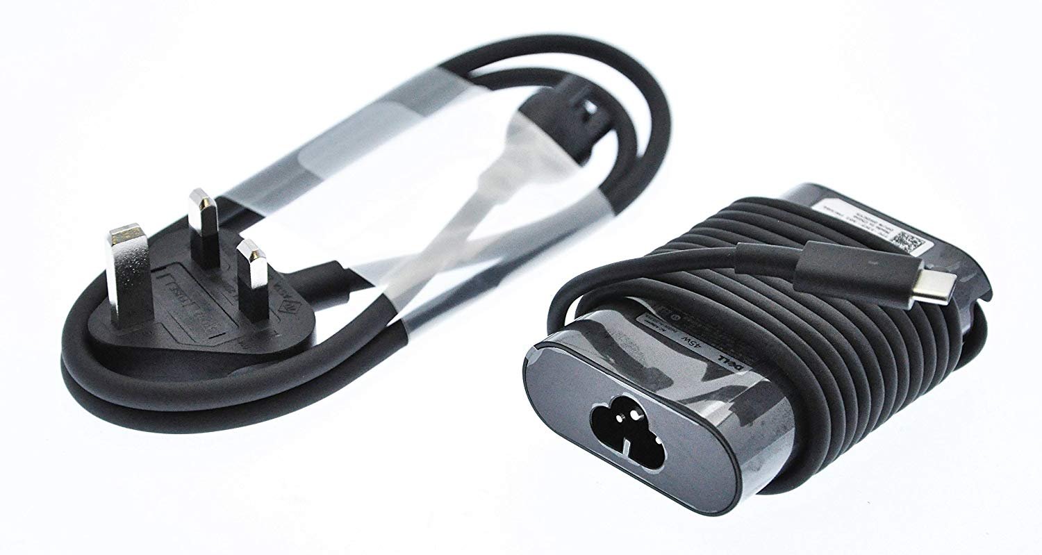 Dell Latitude 3390 5175 5179 5285 5289 7212 7275 7285 7289 7389 7390, XPS 12 9250, XPS 13 9365, 9370, Chromebook 5190 USB-C 45W AC Power Adapter With Power Cable 492-BBUS LA45NM150 HDCY5 4RYWW UK