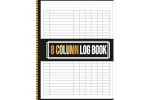 8 Column Log Book: Multipurpose 8 Column Notebook for Business and Personal Use.