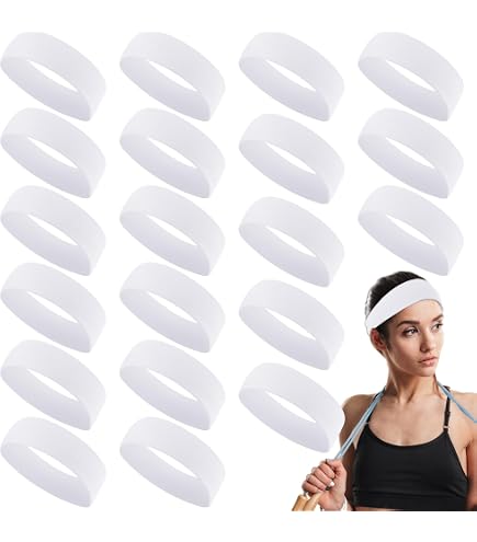 50 Pcs Elastic Headbands Women Sports Yoga Non Slip Soft Stretch Bulk Amazon.com : Hotop 50 Pcs Hair Headbands Bulk for Women Non  main image 3