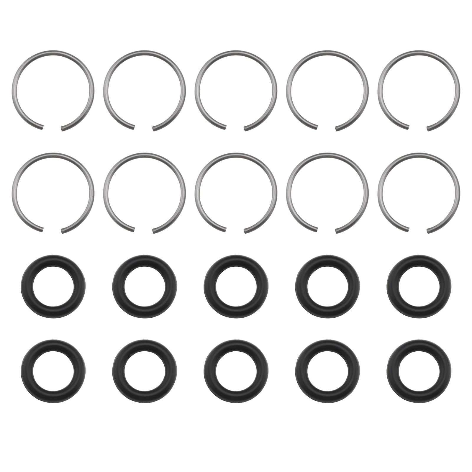 ECSiNG 10 Sets Impact Wrench Retainer Rings Wrench Ring Replacement Ring Clamp with O-Ring Compatible with 3/8 Inch Impact Wrench