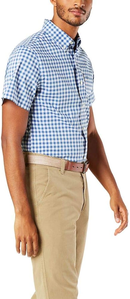 Dockers Men's Short-Sleeve Button-Down Comfort Flex Shirt-Plaid at  Men’s Clothing store