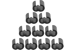 Mikikit Bike Gear Cable Guide 10Pcs Black Dual Slot Cable Clips for Mountain Bike Brake and Shifter
