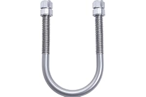 U-TURN FASTENERS, INC. U-Turn - 2 inch Pipe Size U-Bolt with Nuts, 304 Stainless Steel (2-7/16 inch ID) (2 Pieces)