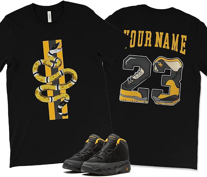 retro 9 university gold shirt