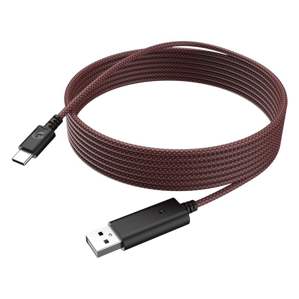 Cable GameSir USB-C para G7 SE, G7, T4 Kaleid (negro y rojo)