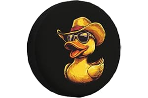 KRIRTEH Cute Duck Spare Tire Cover Universal Wheel Tire Cover Funny Cartoon Duck Tire Protectors for Travel Trailer Rv SUV Truck Camper and Many Vehicle 17 Inch