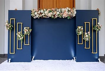 Amazon Com Laeacco Indoor Floral Wedding Photo Booth Backdrop
