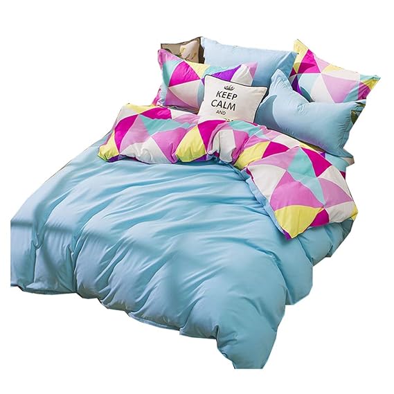 Fansu Bettwäsche Sets, Bedding Bedrucktes Bettbezug-Set 3 Teilig Hohe Qualität Microfaser Bequem Weich und Haltbar Atmungsakt