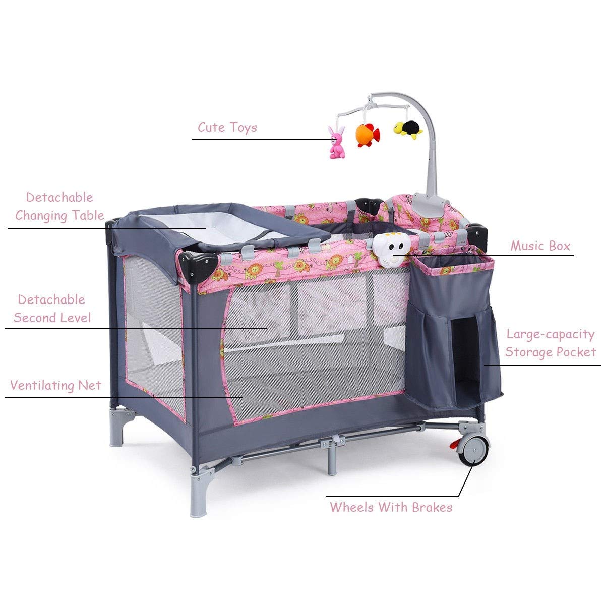 baby trend playpen with bassinet
