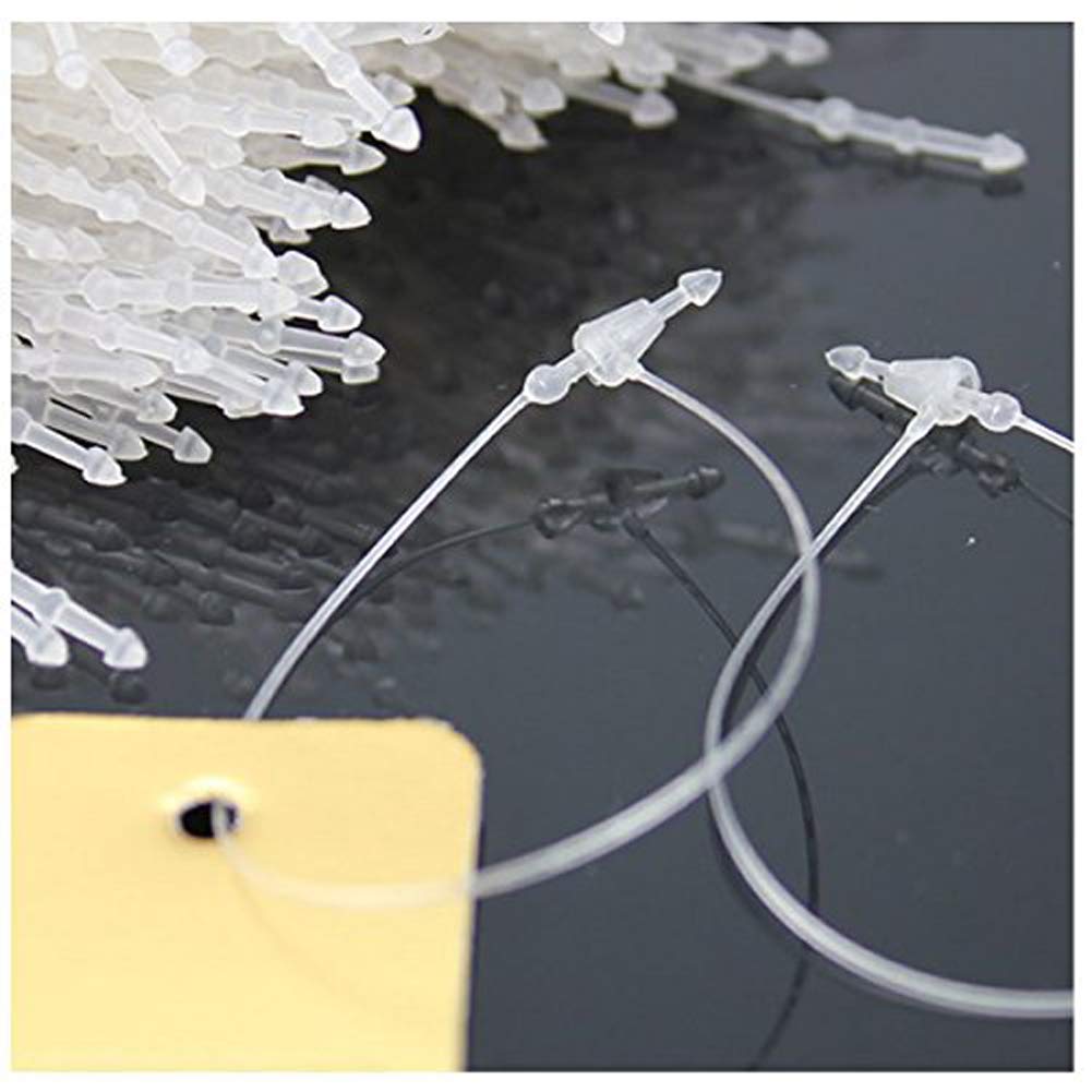 2000pcs Plastic Fastener Hang Tag Snap Lock 5 inches Pin Security Loop