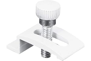 Prime-Line T 8725 1/4 In. White Aluminum Storm Door Panel Clip (8 Pack)