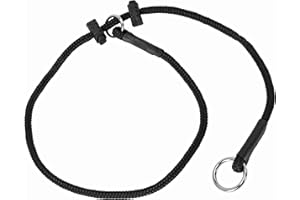 Dingo Gear Choke Collar for Dog Training Handmade of Cord with 2 Limiters Waterproof Black L S04049