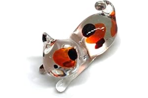 Handmade Cat Art Glass Blown Chopstick Rest Dinner Decoration Pet Animal Figurine No.2 - Model 2017