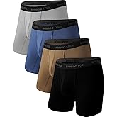BAMBOO COOL Men's Ultra Breathable Underwear,No Riding Up Boxer Briefs with ComfortFlexible Waistband,Multipack