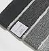 Chardin home Cordural Stripes Bath Mat, Set of 2 Bath Rugs (17x24 Inches & 21x34 Inches) | Non Slip Bathroom Rug, Machine Washable, Plush, Highly Absorbent | Ombre Dark Grey & White