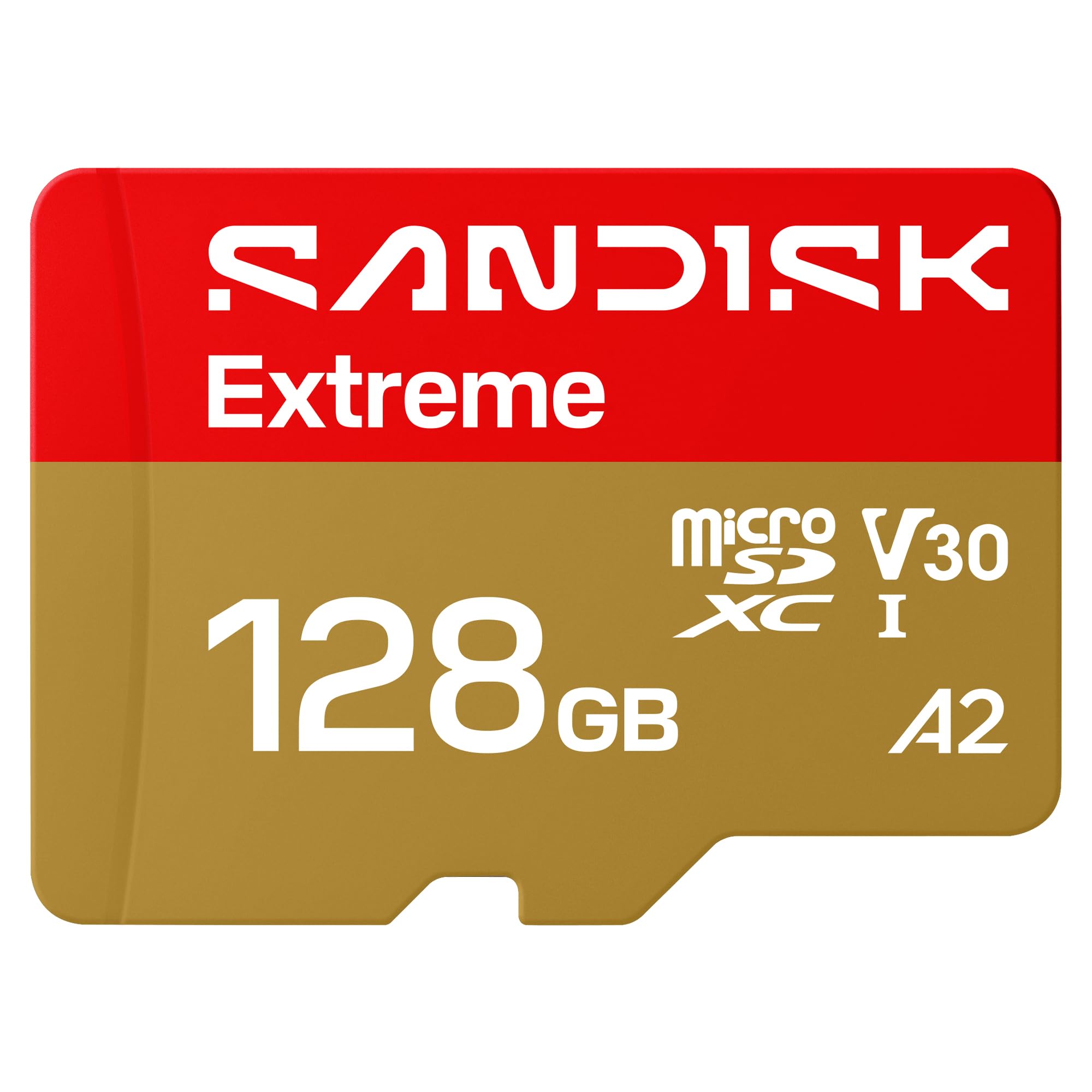 SANDISK 128GB Extreme microSD UHS-I Card - Up to 245MB/s Read Speed and 120MB/s Write Speed, 5.3K Video, 4K UHD Video, high-Performance for Action cams, Drones, Android Devices - SDSQXH9-128G-GZ6MA Image