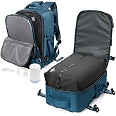 winspansy Small Travel Backpack Storage Vacuum Compression Bags with Pump for Travel Storage Carry on Business Day Vacpack Backpack for Women Men with Vacuum College Bag Dark Green