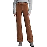 OctMoon Women's Corduroy Pants Straight Leg Casual Trousers 97% Cotton Stretch Pantalones de Pana with Pockets & Button