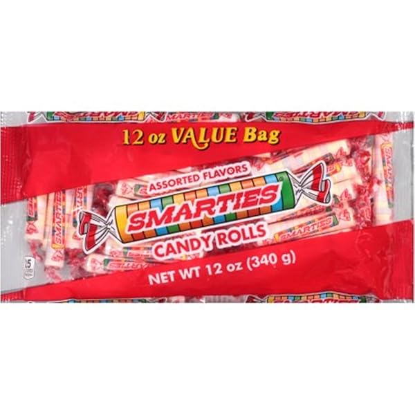 SMARTIES ASSORTED FLAVOR CANDY ROLLS, 12 OZ VALUE BAG,