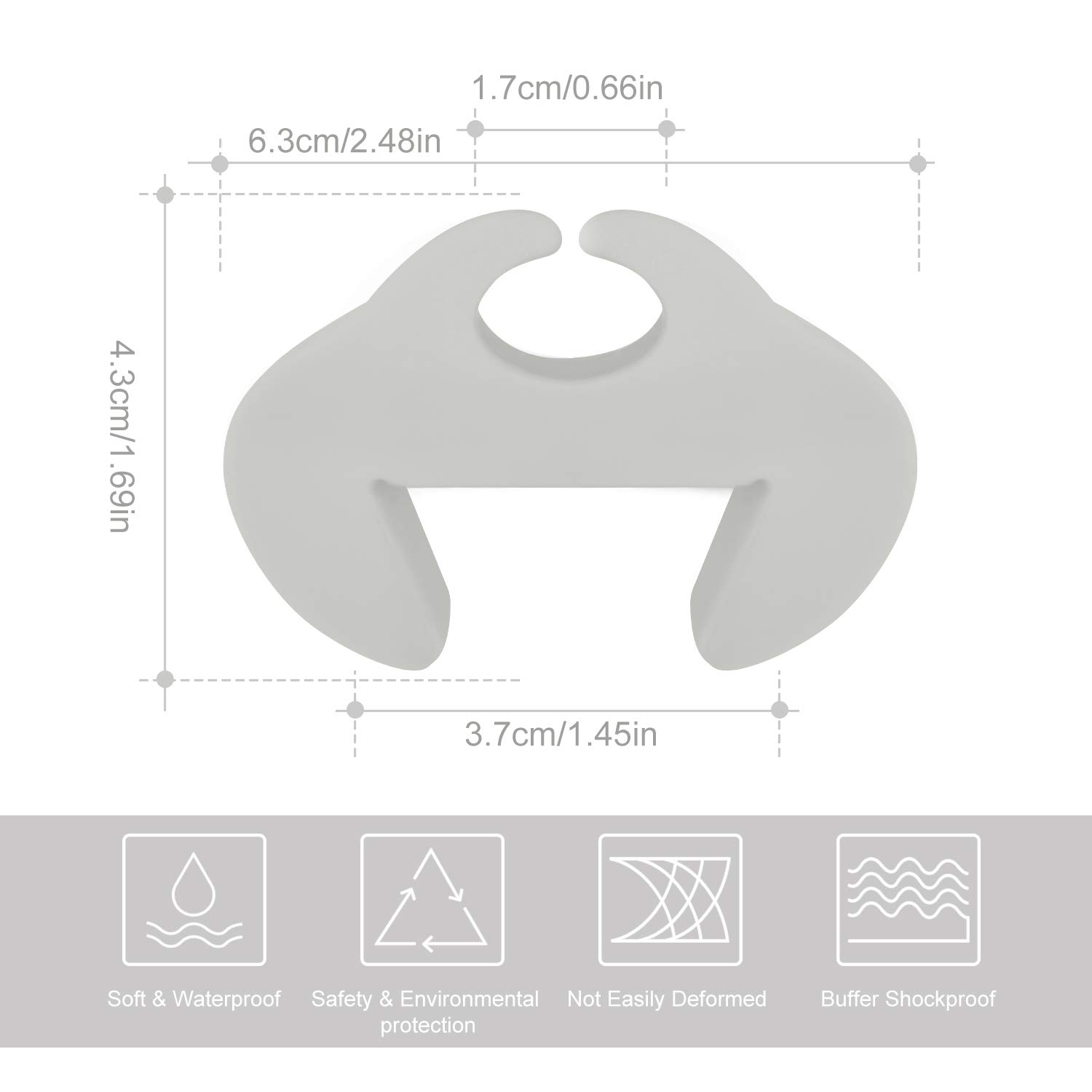 CalMyotis Door Pinch Guard Baby Proofing Door Stopper, Soft Yet Durable, Prevents Finger Pinch Injuries, Baby Safety Finger Protectors, Version 2.0 (4 Pack)