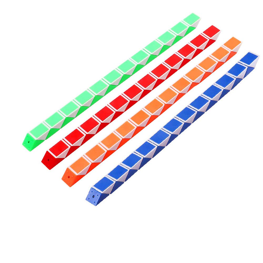 SouthStar Twist Puzzle Toys, Cube de Serpent Magique de 15 Paquets, Mini Cubes de Vitesse du Serpent de 24 Blocs, Rubiks de Serpent pour Les Remplisseurs de Sacs de Fête pour Enfants et Party Favors