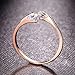 DIFINES Gold Plated Double 0.25ct CZ Tension-mount Adjustable Wedding Band Open Engagement Rings, Gift for Woman/Girl Love, Thanks, Christmas, New Year