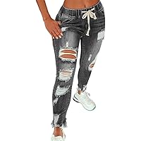 BIUDI FOX Women's Ripped Jeans High Waist Stretch Skinny Jean