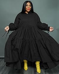 Women's Plus Size Dress Fall Long Sleeve Button