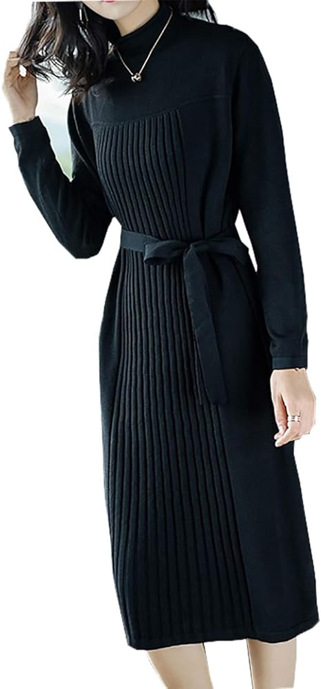 Amazon アントワネット プリーツ ニット 秋 冬 ロング丈 ワンピース 大人 チュニック 長袖 ワンピース チュニック 通販