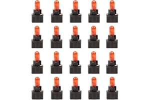 Zpana Car Halogen Instrument Cluster Bulbs Kits, 20PCS T5 17 57 86 Vehicle Dash Panel Lamp With Twist Lock Socket, 12V Automotive Interior Replacement Dashboard Light, Universal Fit (Amber)