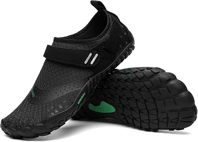 Hombre Barefoot Zapatillas Minimalistas Mujer Antideslizante Zapatos Barefoot para Zero Drop Soles Negro Noche,Gr.42