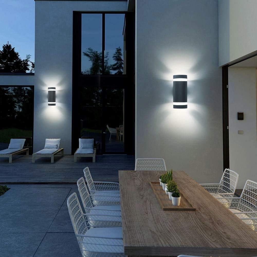HLFVLITE Outside Wall Light, Aluminum Up & Down Outdoor Wall Light, IP44 Waterproof Garden Lamp Sconce - Image 5