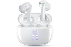 HUIFU Wireless Earbuds, Bluetooth 5.3 Ear Buds, Headphones with Clear Stereo Sound, 40H Playtime with LED Digital Display, IPX7 Waterproof Earphones Built-in Mic for Phone Tablet Sports Workout